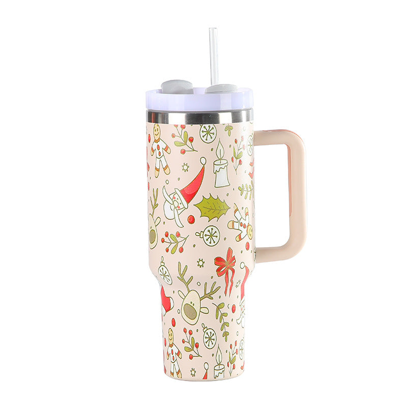 Wholesale Tumbler Christmas Stainless Steel Insulated Cup Handle Car Cup Ice Bullies Cup